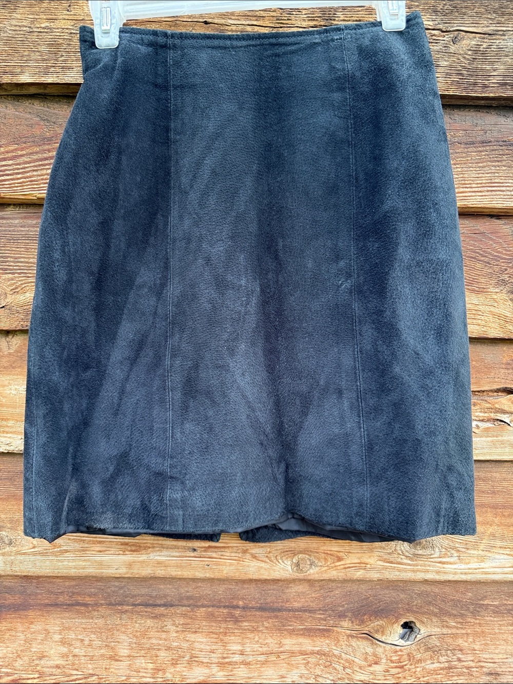 Chia fully lined vintage leather miniskirt